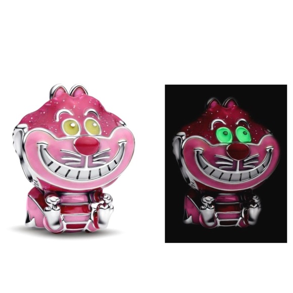 Sterling Silver Pandora Style Disney Alice in Wonderland Cheshire Cat Charm - Picture 1 of 9